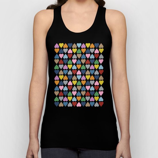 Diamond Hearts Repeat Unisex Tank Top