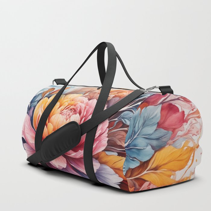 Digital Watercolor Art Wildlife Duffle Bag