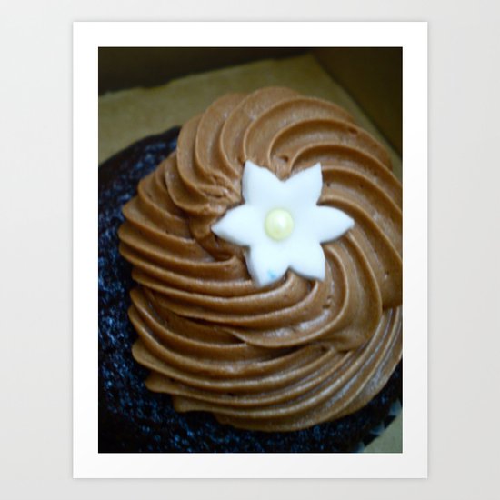 Chocolate cupcake Art Print