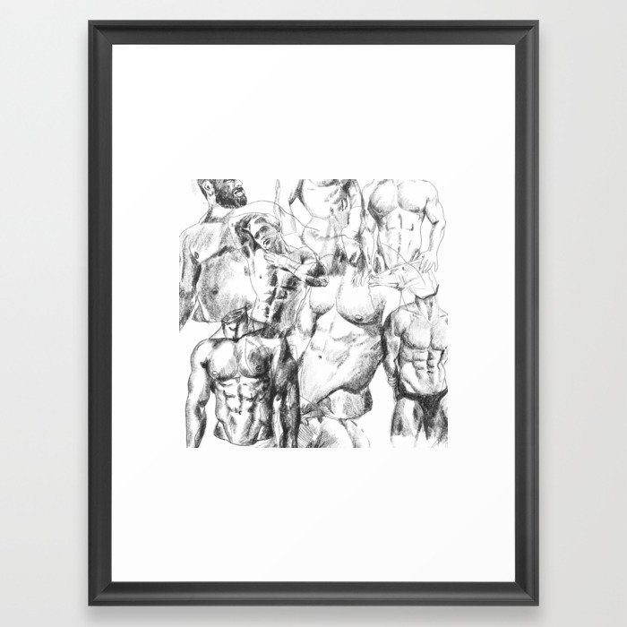 NOODDOOD Sketch Collage  Framed Art Print