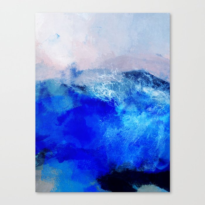 ocean blue abstract waterworld Canvas Print
