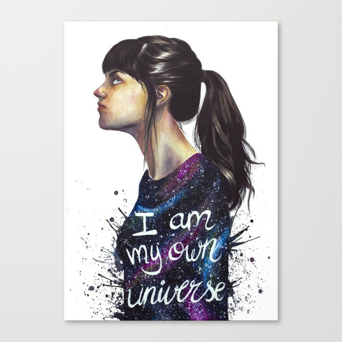 I am my own universe Canvas Print