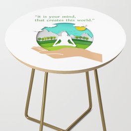 yoga in nature yoga quotes Side Table