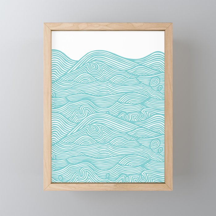 Waves Framed Mini Art Print