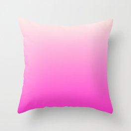 Pink ombre color pattern Throw Pillow