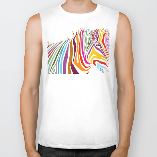Zebra Biker Tank