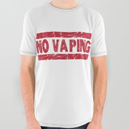 No Vaping Red Ink Stamp All Over Graphic Tee