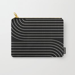 Minimal Line Curvature II Carry-All Pouch | Stripes, Minimal, Curated, Modern, Abstract, Mid Century, Vintage, Midcentury, Line, Minimalist 