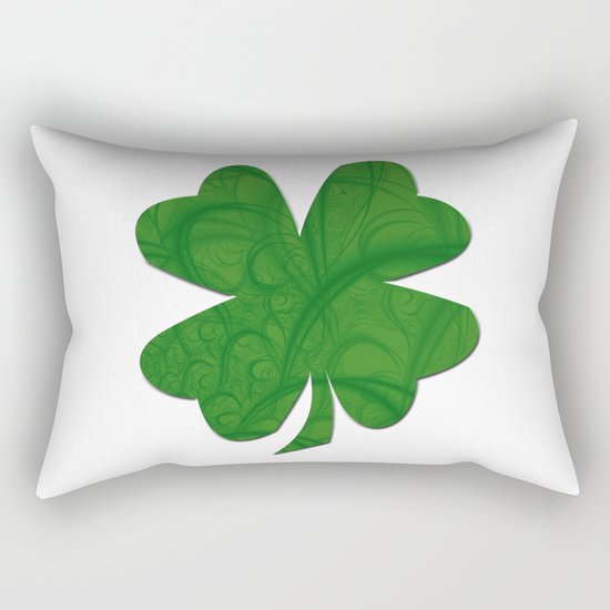 Fractal Big Shamrock Rectangular Pillow