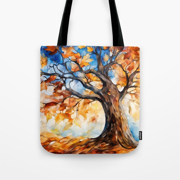 Stained Glass Abstract Autumn/Fall  Tote Bag