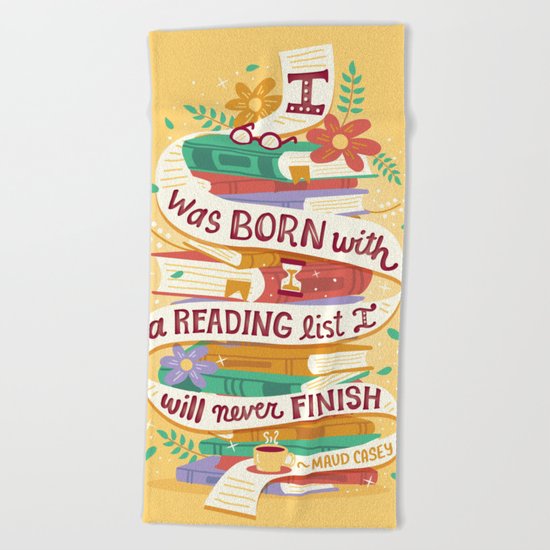 Reading list Beach Towel