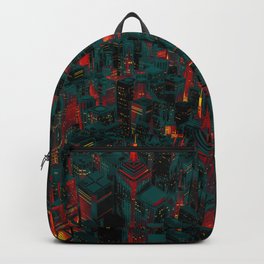 Night city glow cartoon Backpack | 3D, Graphicdesign, Lights, Urbanization, Cityscape, Urban, Structure, Night, Town, Construction 
