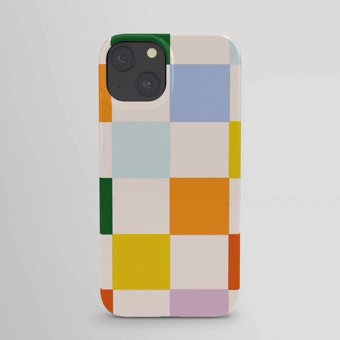 Retro Rainbow Checkerboard  iPhone Case