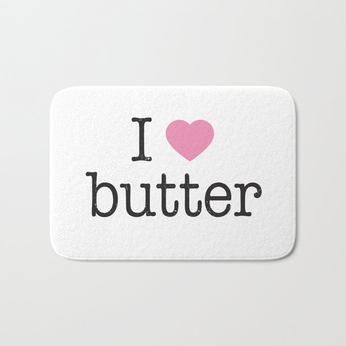 I Heart Butter Bath Mat