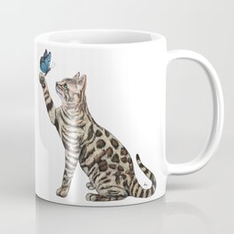 Bengal Cat & Butterfly Mug