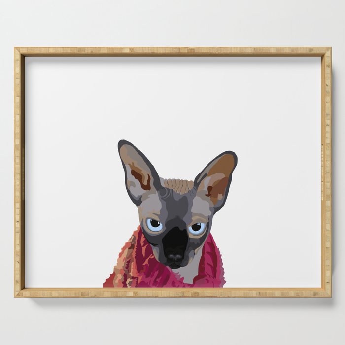 Dante the Sphynx Cat Serving Tray