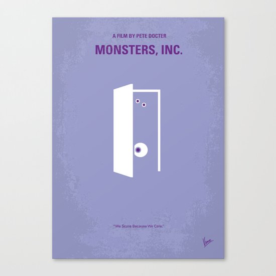No161 My Monster Inc minimal movie poster Canvas Print