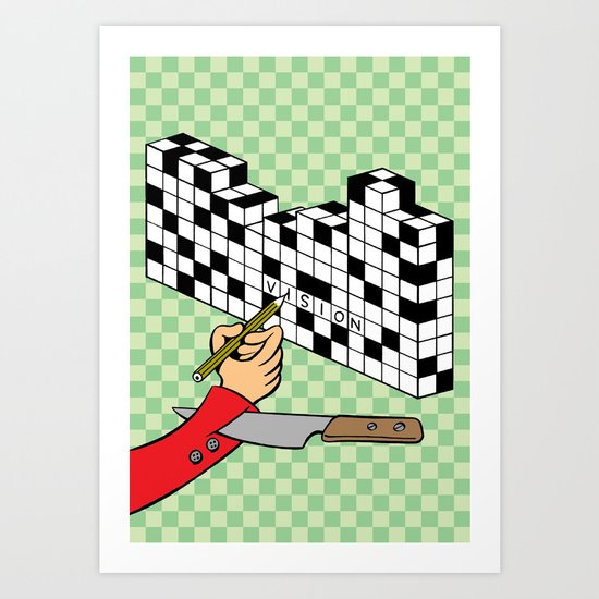 RAZOR CROSSWORD Art Print