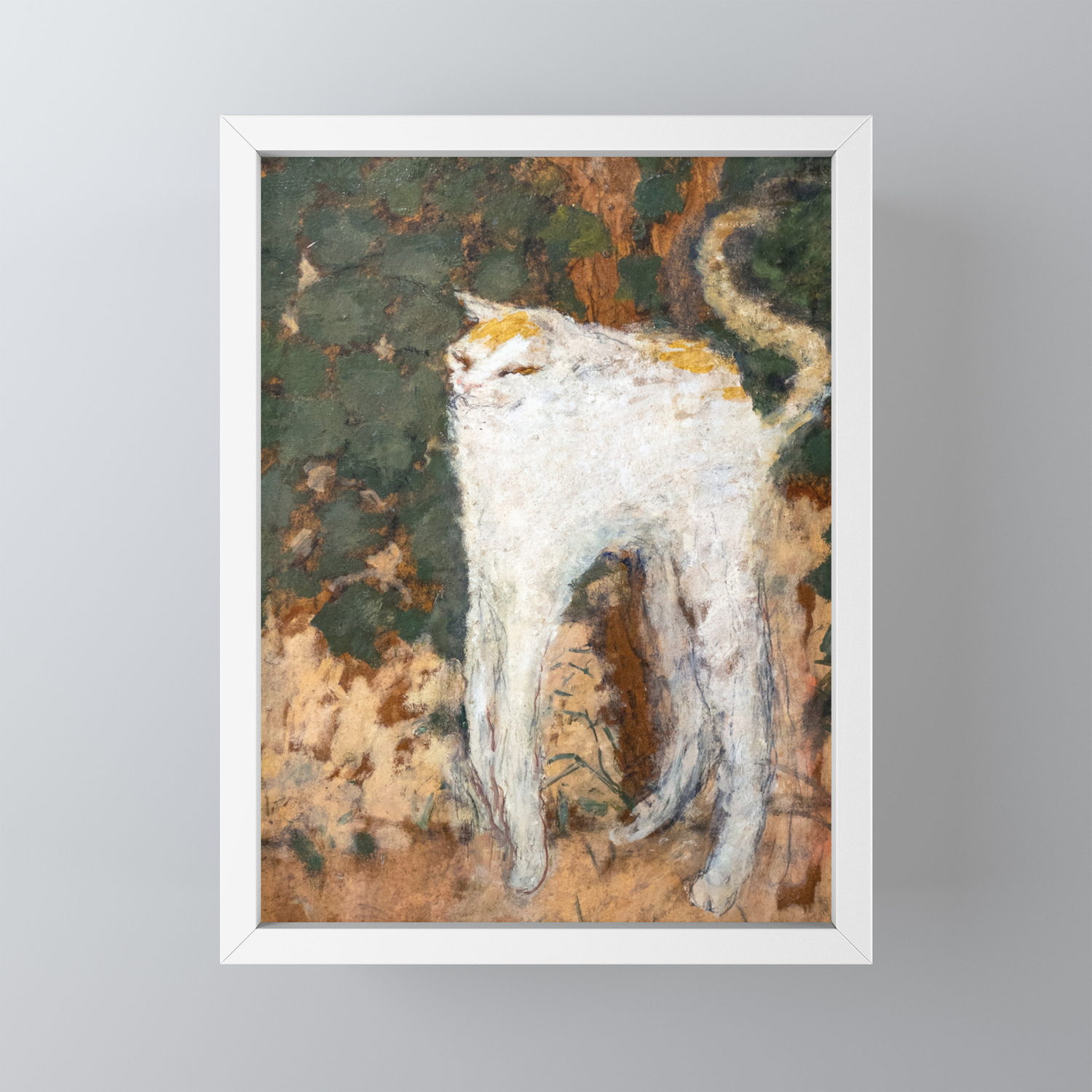 Pierre Bonnard The White Cat Le Chat Blanc Framed Mini Art Print By Painting Artwork Society6