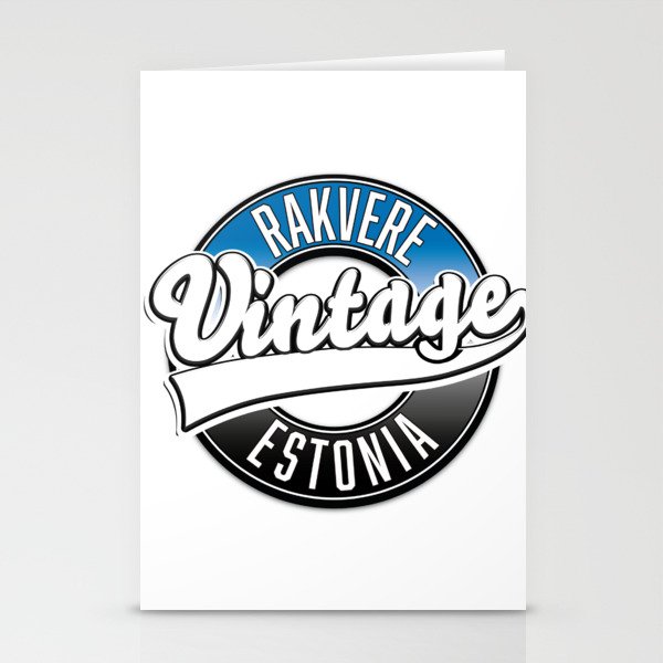 Estonia Rakvere vintage logo. Stationery Cards