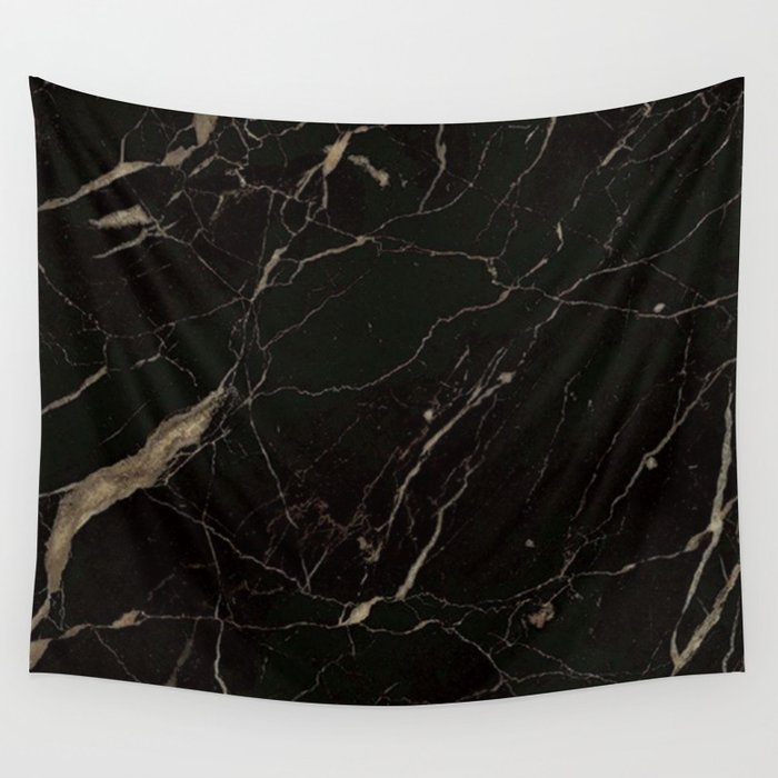 Gilded Black Marble Cracked Marmer Wall Tapestry