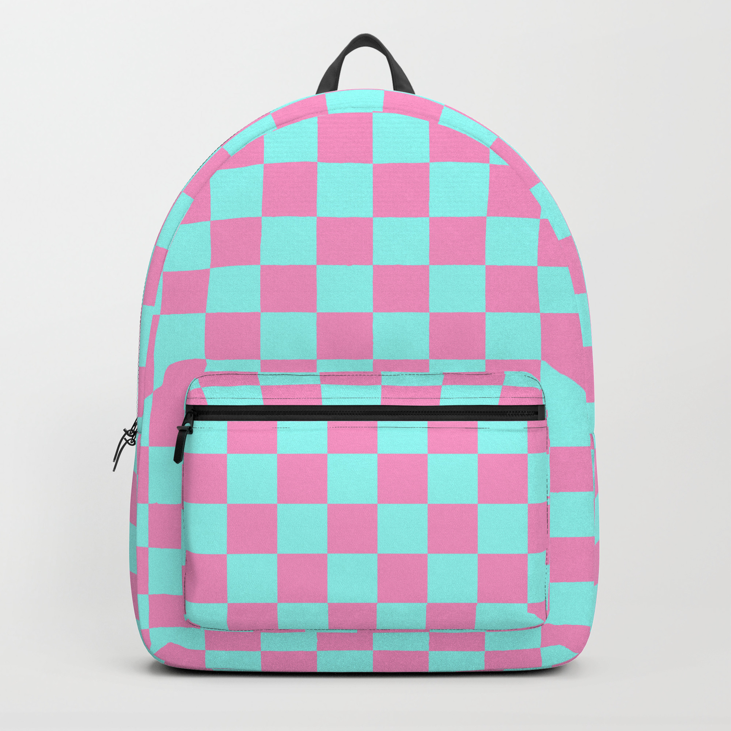 pink checkerboard backpack