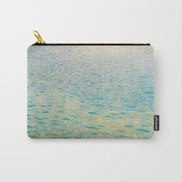 Island in the Attersee Gustav by Klimt Date 1902 // Abstract Oil Painting Water Horizon Scene Carry-All Pouch | Minimalist Brush 70S, Illustration Drawing, College Dorm Room Of, Girls Boys Boy Girl, Waves Wave Spring, Autumn Fall Colors, Retro Colorful Color, Yellow Green Blue, Pond Reflection Sun, Photography Style In 