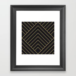 form x anvil | pyramid | gold on charcoal Framed Art Print