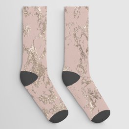 Blush Pink Marble Socks