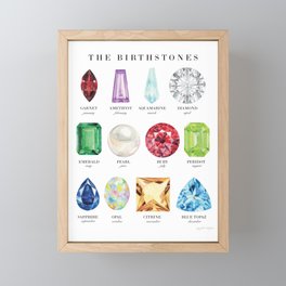 The Birthstones Framed Mini Art Print
