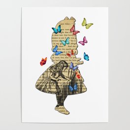 Alice In Wonderland - Vintage Wonderland Book Poster