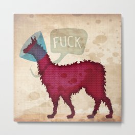 For the Love of Llamas. Metal Print | Illustration, Funny, Animal 