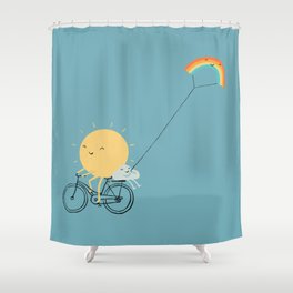 Rainbow Kite Shower Curtain