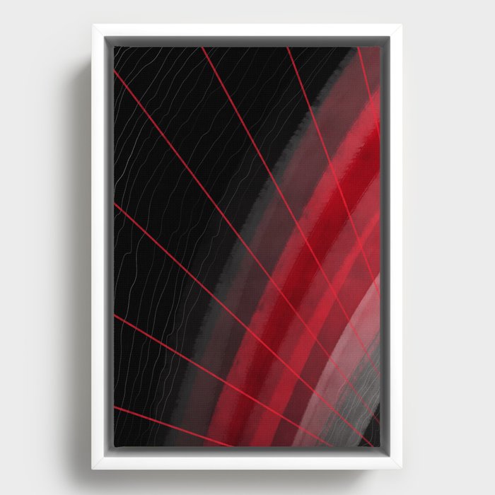 Abstract neon line Framed Canvas
