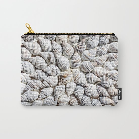 White Seashells Pattern Carry-All Pouch