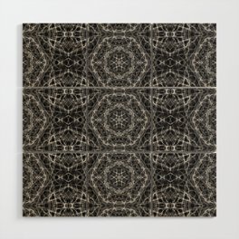 Liquid Light Series 16 ~ Grey Abstract Fractal Pattern Wood Wall Art
