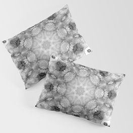 Black White And Gray Art - Crystal Light Mandala Pillow Sham