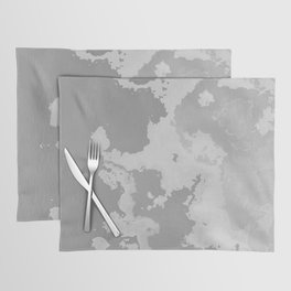 Different shades of grey color cloudy and wavy marble layout on solid sheet of wallpaper. Concept of home decor and interior designing Placemat