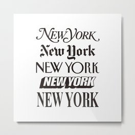 I Heart New York City Black and White New York Poster I Love NYC Design black-white home wall decor Metal Print