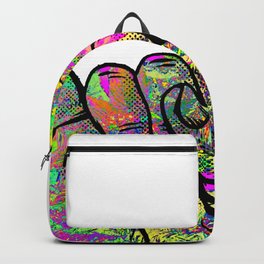 Irrepressible Backpack | Wild, Leaves, Purple, Neon, Stencil, Digital, Uncontrollable, Dots, Hand, Ink 