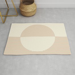 Geometric lines in Shades of Coffee and Latte 3 Area & Throw Rug