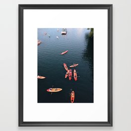 Austin Kayak at Dusk Framed Art Print