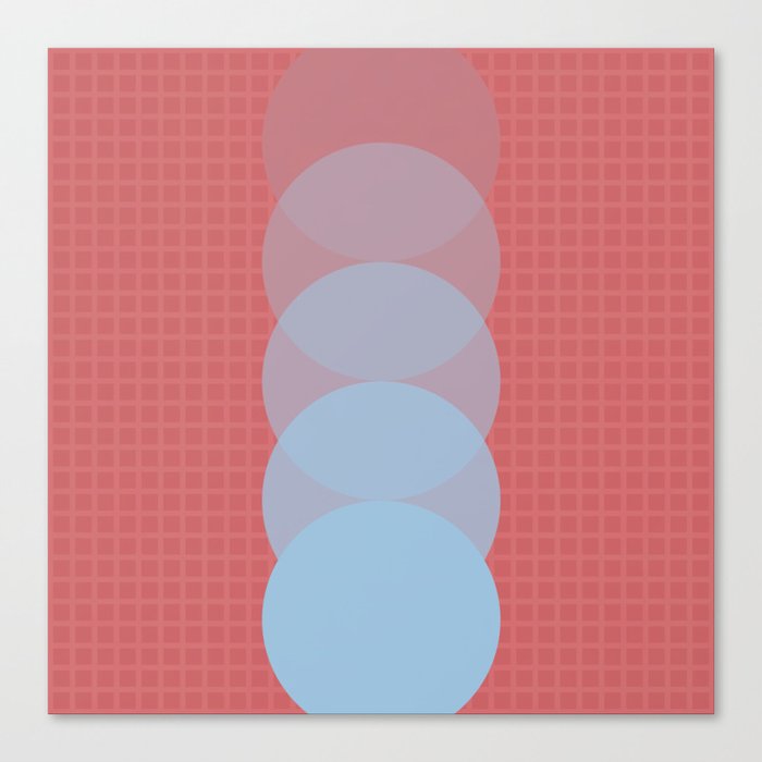 Grid retro color shapes 7 Canvas Print
