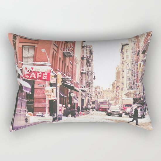New York City Snow Soho Rectangular Pillow