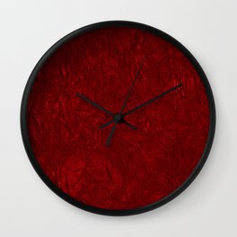 Red Crushed Velvet Wall Clock