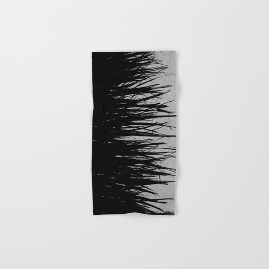 Concrete Fringe Black on Side Hand & Bath Towel