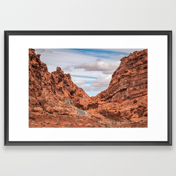 Mouse's Tank Road - Valley of Fire State Park, Nevada Framed Art Print
