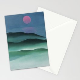 Pink Moon over Water (1924) by Georgia O'Keeffe Stationery Card