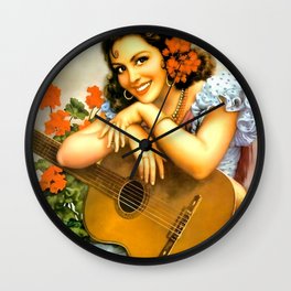 Spanish girl  Wall Clock