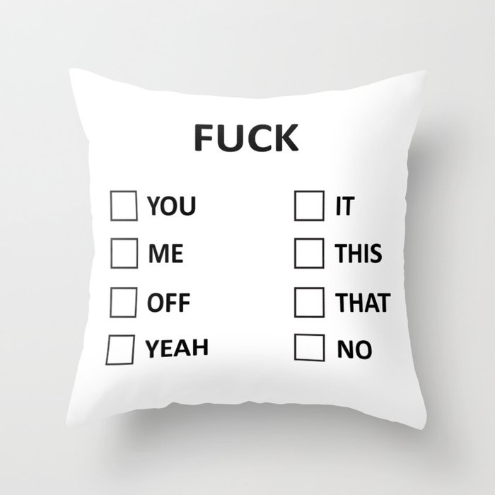 F that this me you Throw Pillow